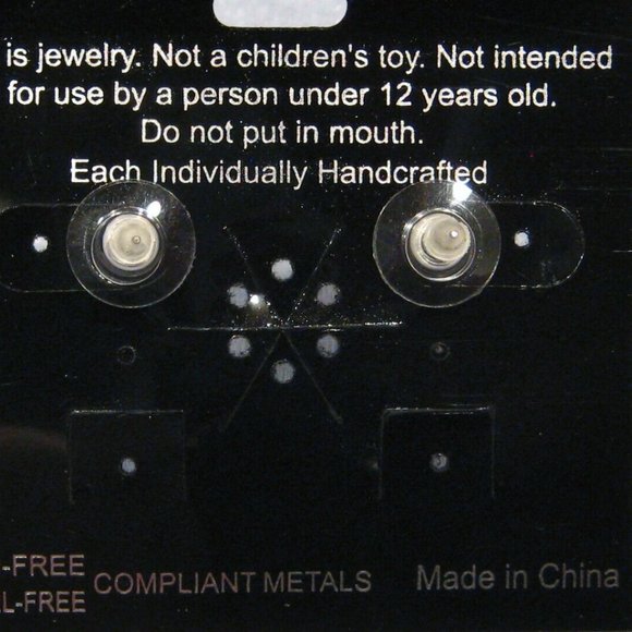 LAUREN SPENCER MERMAID BLUE/PINK CRYSTALS EARRINGS - Picture 4 of 6